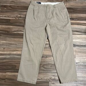 Polo Ralph Lauren Hammond Pants Mens Size 36x32 Straight Leg Khaki VINTAGE